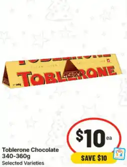 IGA Toblerone Chocolate offer