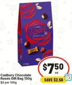 IGA Cadbury Chocolate Roses Gift Bag offer