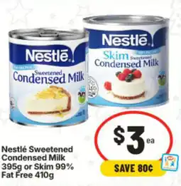 IGA Nestlé Sweetened Condensed Milk or Skim Fat offer