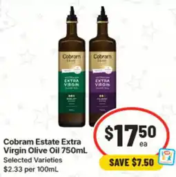 IGA Cobram Estate Extra Virgin Olive Oil offer