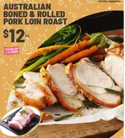 IGA Australian boned & rolled pork loin roast offer