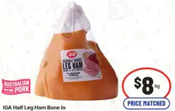 IGA IGA Half Leg Ham Bone In offer