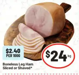 IGA Boneless Leg Ham Sliced or Shaved offer