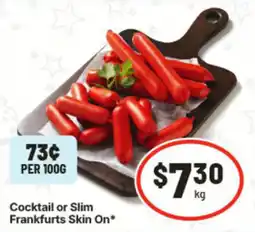 IGA Cocktail or Slim Frankfurts Skin On offer