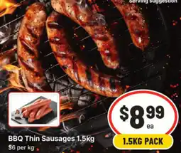 IGA BBQ Thin Sausages offer