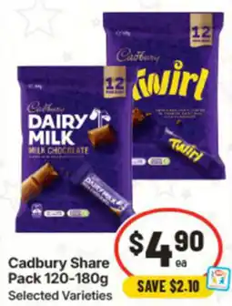 IGA Cadbury Share Pack offer