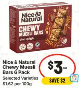 IGA Nice & Natural Chewy Muesli Bars offer