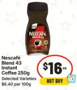 IGA Nescafé Blend 43 Instant Coffee offer
