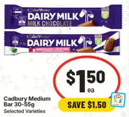 IGA Cadbury Medium Bar offer
