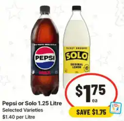 IGA Pepsi or Solo offer