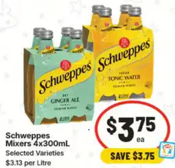 IGA Schweppes Mixers offer