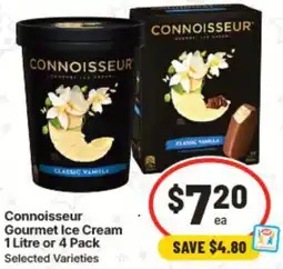 IGA Connoisseur Gourmet Ice Cream offer