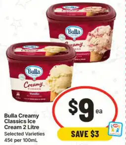 IGA Bulla Creamy Classics Ice Cream offer