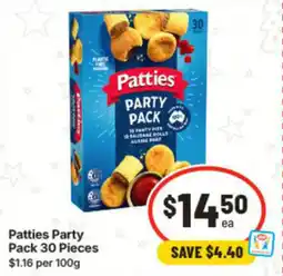 IGA Patties Party Pack offer