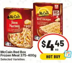 IGA McCain Red Box Frozen Meal Selected Varieties offer
