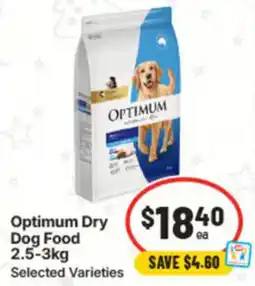 IGA Optimum Dry Dog Food offer