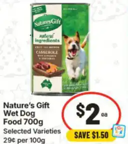 IGA Nature's Gift Wet Dog Food offer
