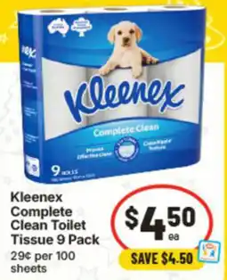 IGA Kleenex Complete Clean Toilet Tissue offer