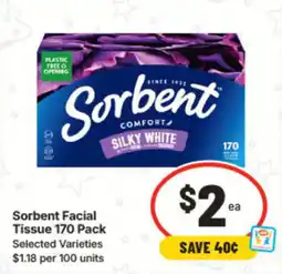 IGA Sorbent Facial Tissue offer