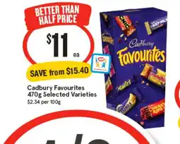 IGA Cadbury Favourites 470g offer