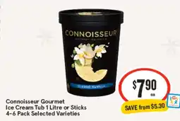 IGA Connoisseur gourmet ice cream tub offer