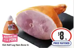 IGA IGA Half Leg Ham Bone In offer