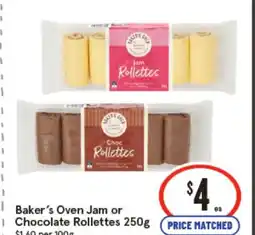 IGA Baker's Oven Jam or Chocolate Rollettes offer