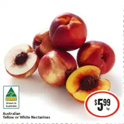 IGA Australian Yellow or White Nectarines offer