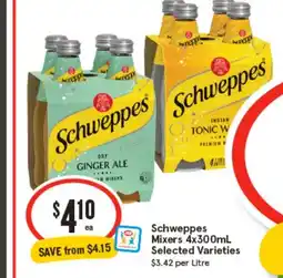 IGA Schweppes schweppes mixers offer