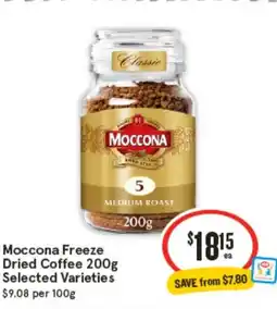 IGA Moccona freeze dried coffee offer