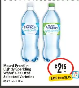 IGA Mount franklin lightly sparkling water offer