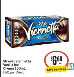 IGA Streets viennetta vanilla ice cream offer