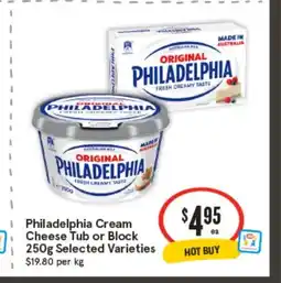 IGA Philadelphia cream cheese tub or block offer