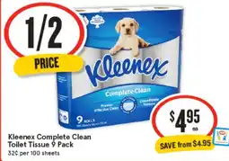 IGA Kleenex complete clean toilet tissue offer