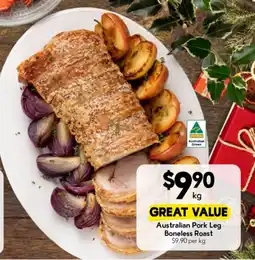 Drakes Australian pork leg boneless roast offer