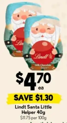 Drakes Lindt Santa Little Helper offer