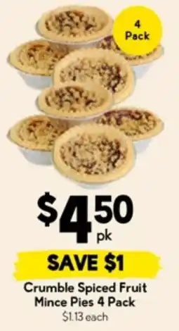 Drakes Crumble Spiced Fruit Mince Pies offer