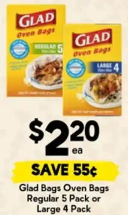 Drakes Glad Bags Oven Bags Regular or Large offer