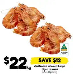 Drakes Australian Cooked Large Tiger Prawns offer