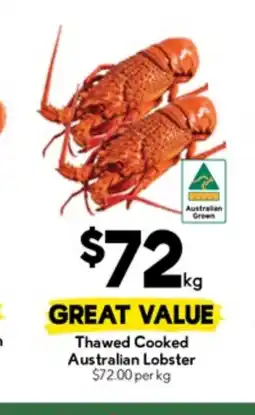 Drakes Thawed cooked australian lobster offer