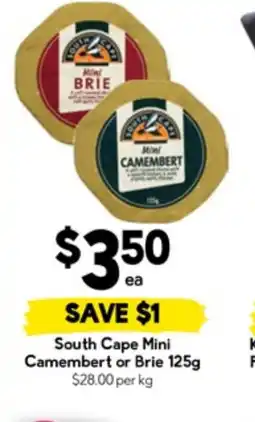 Drakes South cape mini camembert or brie offer