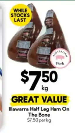 Drakes Illawarra Half Leg Ham On The Bone offer