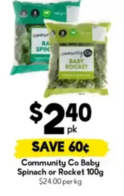 Drakes Community co baby spinach or rocket offer