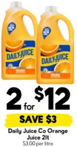 Drakes Daily juice co orange juice offer