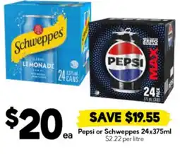 Drakes Pepsi or Schweppes offer