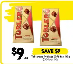 Drakes Toblerone pralines gift box offer
