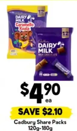 Drakes Cadbury Share Packs offer