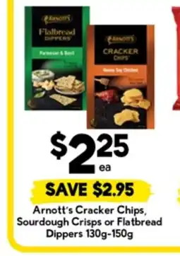 Drakes Arnott's Cracker Chips, Sourdough Crisps or Flatbread Dippers offer