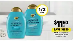 Drakes Ogx shampoo or conditioner offer