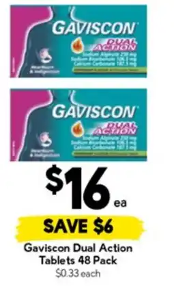 Drakes Gaviscon Dual Action Tablets offer